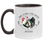 Porcelain Cup Just A Girl Who Loves Peckers Accent Mug – I Love Peckers Chicken Mug 2 Side, 11 oz White - Light Green Accent Mug Gift Family Unisex Awesome On Birthday, Christmas Gift Capacity and Per AM11OZ 11 oz. Accent Mug