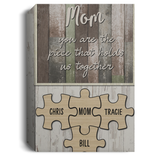 Chris Tracie Bill Mom and Child16x24-Recovered CANPO15 Deluxe Portrait Canvas 1.5in Frame