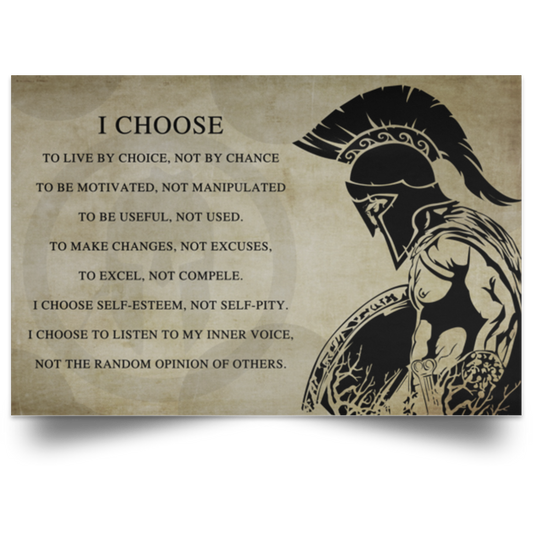 Untitled-1 Customized Spartan Poster - I Choose Posters Family Friend Gift Unisex, Awesome Birthday Perfect Happy Birthday Gift Decor Bedroom, Living Room Print