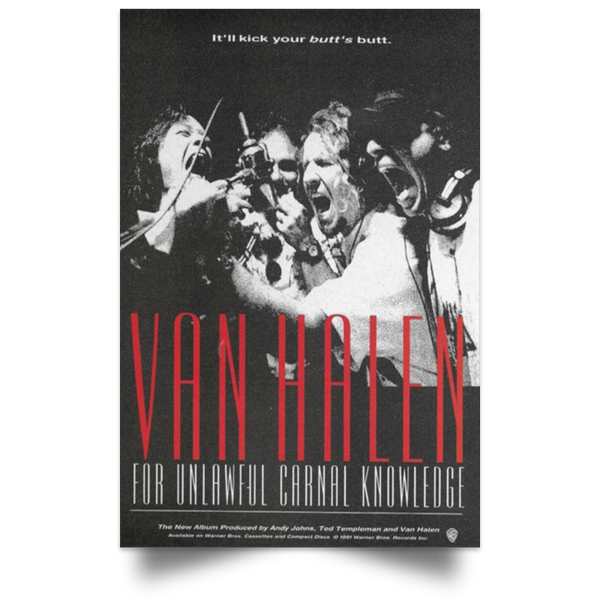 1991 Van Halen Poster JAPAN album Decor Living Room Bed Room High Quality Prints .