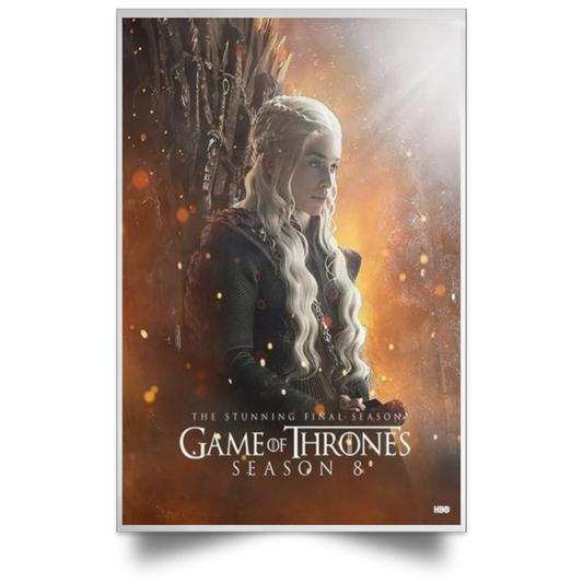 The Stunning Final Season 8 Game of Thrones Poster 2019 High Quality Prints .