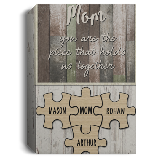 Mason, Rohan, Arthur Mom and Child16x24-Recovered CANPO15 Deluxe Portrait Canvas 1.5in Frame