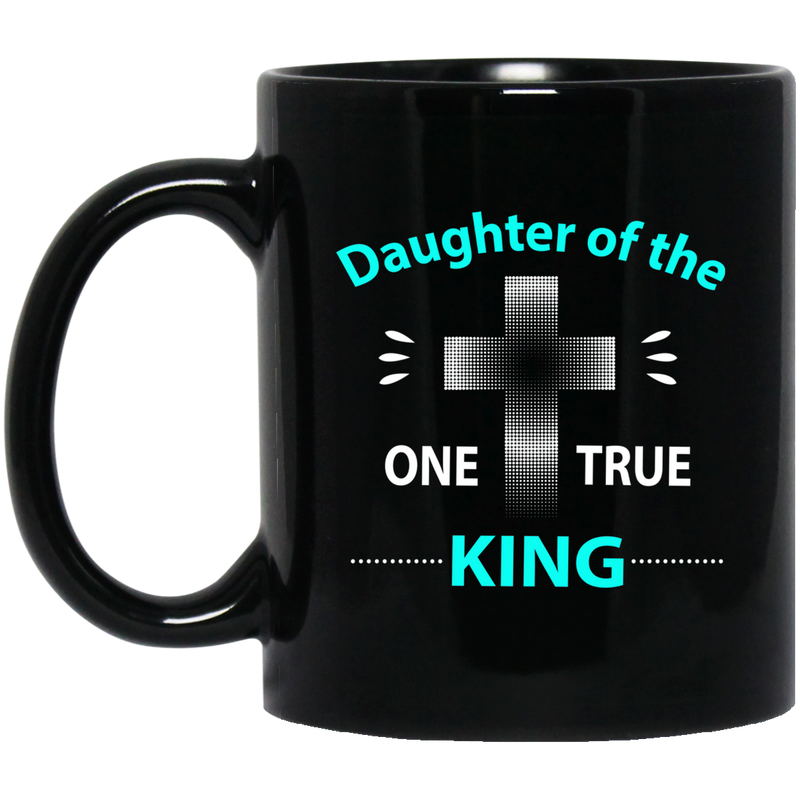 Christian Shirts Daughter One True King Jesus Child God Black Navy T Shirt