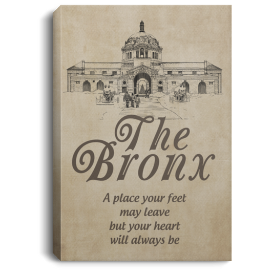 Gifts Wall Hanging The Bron-X Place Your Feet May Leave But Your Heart Will Always Be Framed Canvas – Unframed Poster Friend Gift Unisex, Awesome Birthday Gift Print fixxx CANPO75 Portrait Canvas .75in Frame