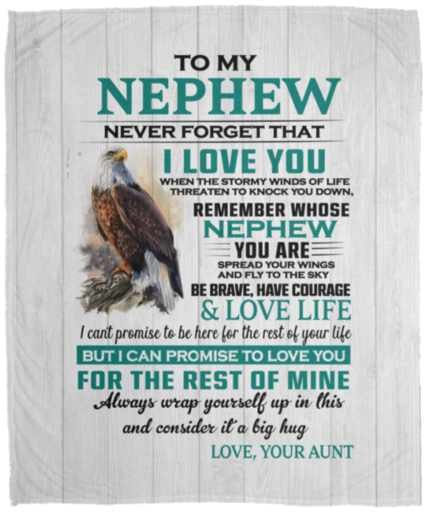 Gifts to My Nephew Blanket, Gift Ideas for Loved Ones Custom Size VPM Cozy Plush Fleece Blanket - 50x60