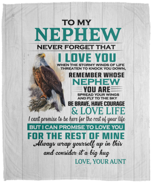 Gifts to My Nephew Blanket, Gift Ideas for Loved Ones Custom Size VPM Cozy Plush Fleece Blanket - 50x60