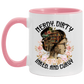 Coffee Mug Nerdy Dirty Inked and Curvy Accent Mug On Birthday Gift Hot Cold Coffee Mug Holder Capacity and Perfect Size 2 Side, 11 oz White - Red AM11OZ 11 oz. Accent Mug