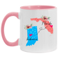 States Accent Mugs Florida Indiana Gifts - Long Distance State Two Tone Coffee Mug - State To State - Away From Home Family - Moving Away Mug Gifts on Christmas, Birthday AM11OZ Accent Mug