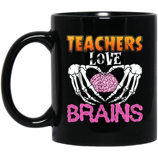 Teacher Love Brains T-Shirt Funny Halloween Shirt