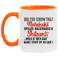 Funny Guy Mugs Did You Know That Narcissist Spelled Backwards Is Shitcunt Accent Mug size 2 Side, 11 oz White - Pink Accent Mug On Birthday Gift Valentine’s Day, Boyfriend, Girlfriend, Husband or Wife AM11OZ Accent Mug