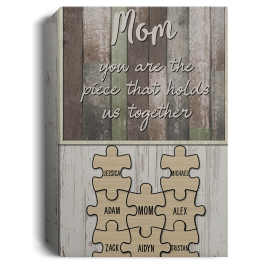 Jessica Michael Adam Alex Zack Aidyn Tristan Mom and Child16x24-Recovered CANPO15 Deluxe Portrait Canvas 1.5in Frame