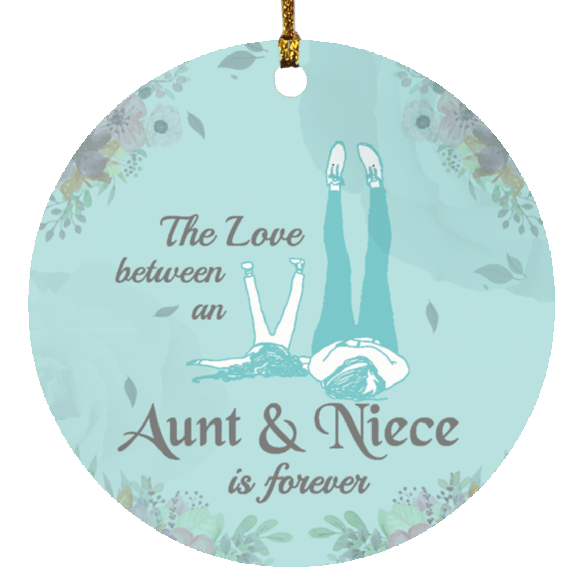 Gifts Decorate Special Tree The Love Between an Aunt and Niece is Forever Decorative Christmas Ornament – Holiday Flat Circle Ornament Wooden Ornaments Print 1 Side On Christmas, Weding, Decor Home SUBORNC Circle Ornament