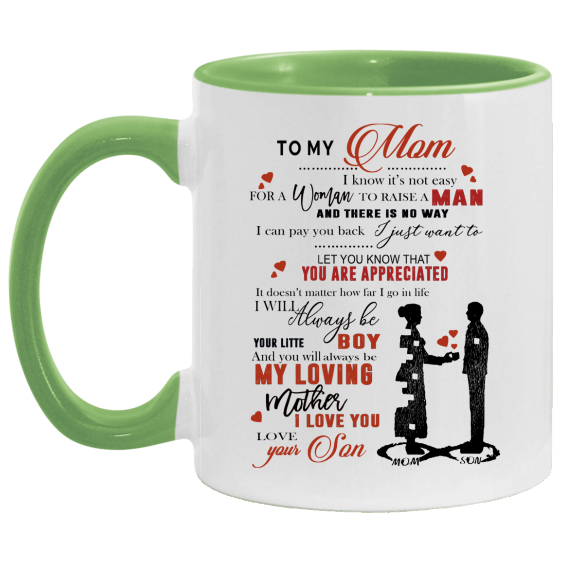 Son to mom top Accent Mug