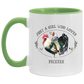Porcelain Cup Just A Girl Who Loves Peckers Accent Mug – I Love Peckers Chicken Mug 2 Side, 11 oz White - Light Green Accent Mug Gift Family Unisex Awesome On Birthday, Christmas Gift Capacity and Per AM11OZ 11 oz. Accent Mug