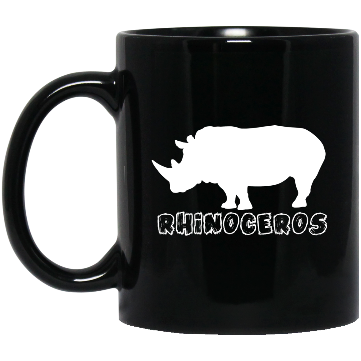 Black Navy T Shirt Rhinoceros Short Sleeve Shirts For Men
