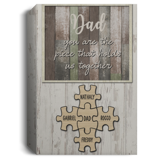 ToMYDADkeangan 4ten 1 b?CUSTOM PUZZLE 12x18 CANPO15 Deluxe Portrait Canvas 1.5in Frame