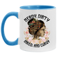 Coffee Mug Nerdy Dirty Inked and Curvy Accent Mug On Birthday Gift Hot Cold Coffee Mug Holder Capacity and Perfect Size 2 Side, 11 oz White - Red AM11OZ 11 oz. Accent Mug