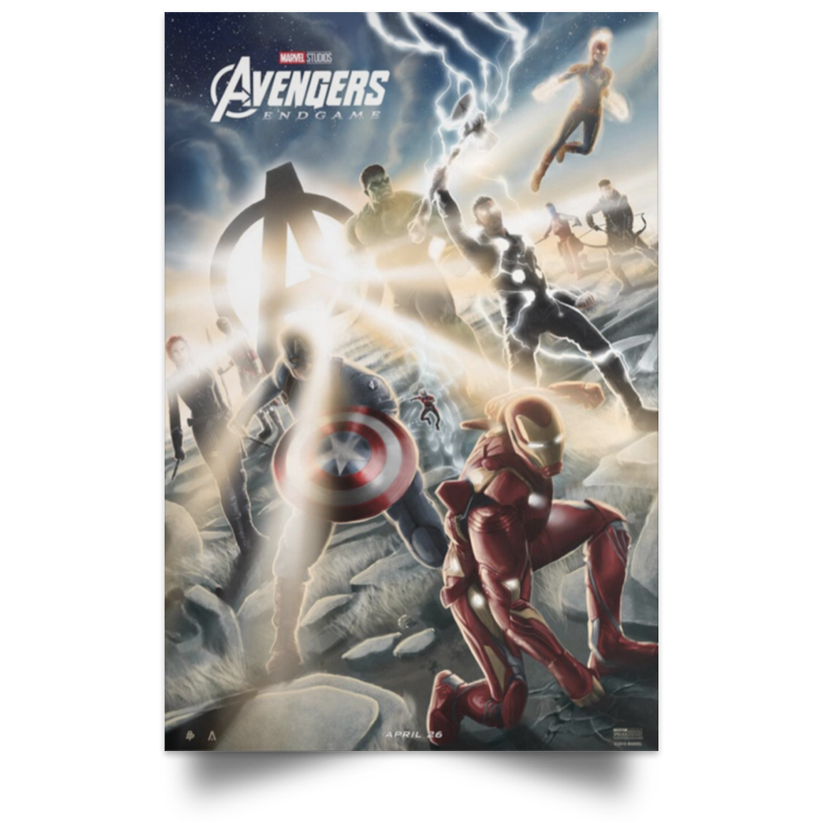 Avengers Endgame Poster 2019 Fight Until The End High Quality Prints 16x24 .