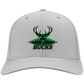 Milwaukee Bucks Logo Basketball CAPS International MEN'S Black-White One Size Fi