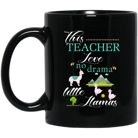 Teacher Funny Coffee Mug No Drama Little Llamas