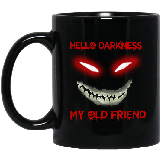 Hello Darkness My Old Friend Men's Black Navy T Shirt