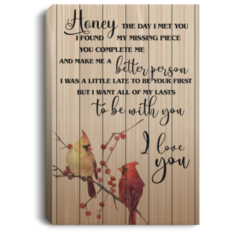 Perfect Gifts Framed Canvas Prints My Man The Day I Met You I Found My Missing Piece You Complete Me Gift Family Unisex Awesome On Birthday, Christmas, Gift Decor Home Durable Print 12x18 (2) CANPO75 Portrait Canvas .75in Frame