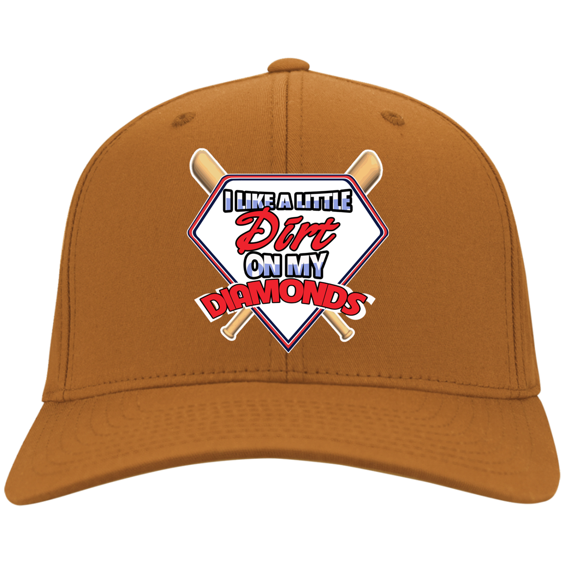 A Little Dirt On My Diamonds CAPS Baseball Vision MEN'S Black One Size Fits .