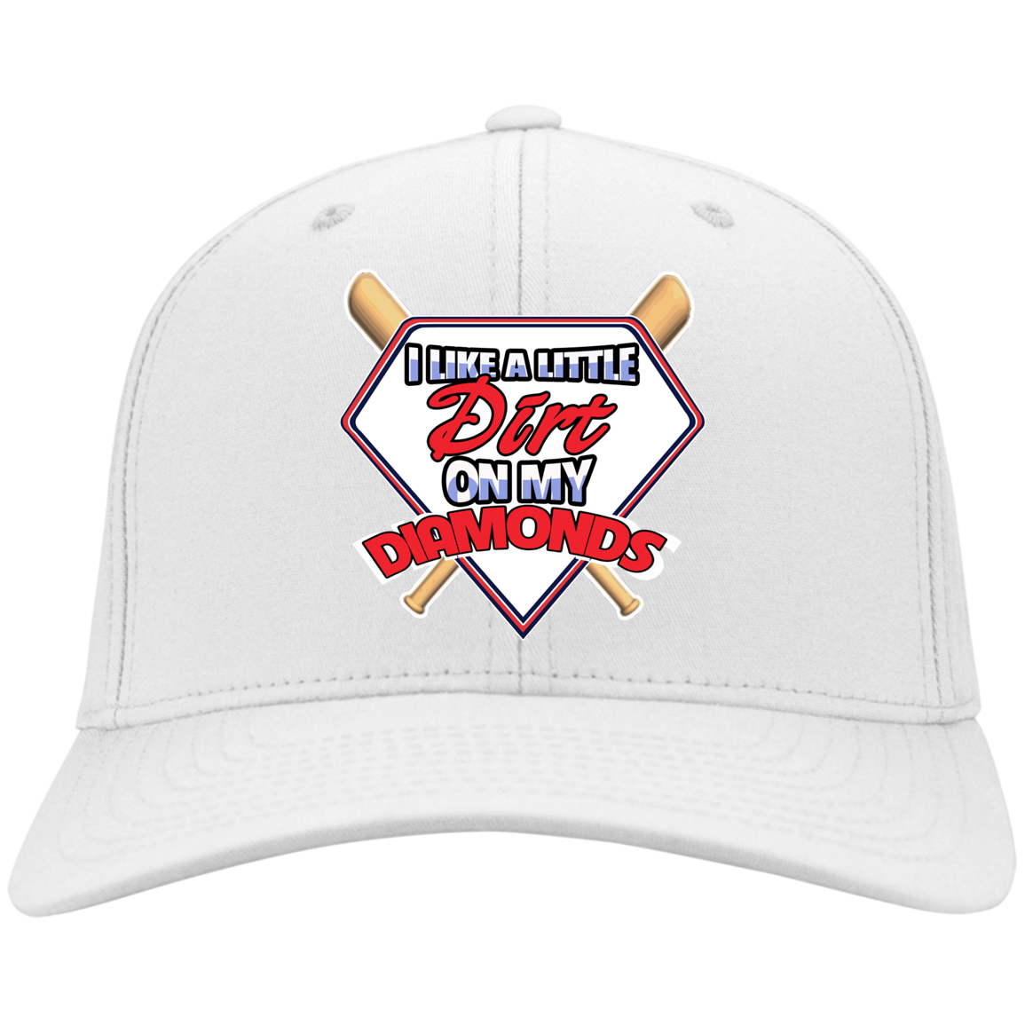 A Little Dirt On My Diamonds CAPS Baseball Vision MEN'S Black One Size Fits .