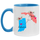 States Accent Mugs Florida Indiana Gifts - Long Distance State Two Tone Coffee Mug - State To State - Away From Home Family - Moving Away Mug Gifts on Christmas, Birthday AM11OZ Accent Mug