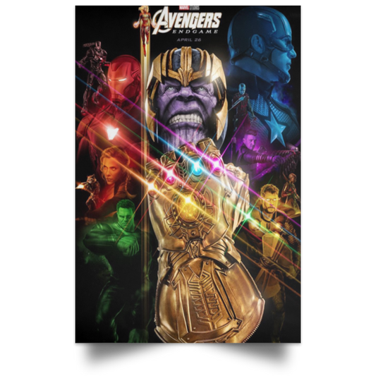 Thanos and Avengers NEW Poster Six Stone Marvel Universe Quality Prints 16x24 .