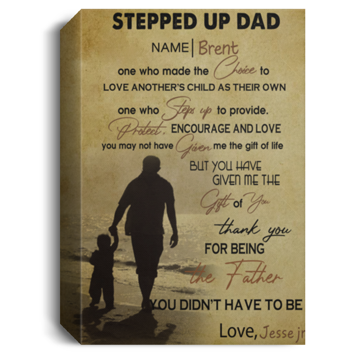 Poster 12x18 Jesse jr pb8 stepdad CANPO15 Deluxe Portrait Canvas 1.5in Frame