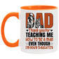 Mug birthday gift Motorcycle Dad Thank You For Teaching Me How To Be A Man Even Though I’m Your Daughter Accent Coffee Mug 2 Side, 11 oz White - Light Blue Accent Mug On Birthday Gift family Best gift AM11OZ Accent Mug