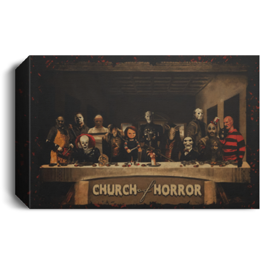 Quote Art Cathedral of Horror - Horror Movie Gallery Wrapped Framed Canvas Prints - Home Decor Wall Art Size 12x18, Thickness 0.75 inch Gifts for Men, Women  Gifts on Birthday, Xmas CANLA15 Deluxe Landscape Canvas 1.5in Frame