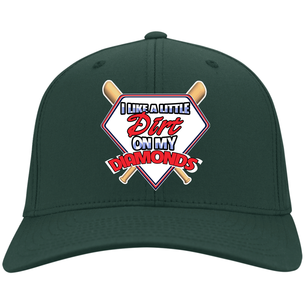 A Little Dirt On My Diamonds CAPS Baseball Vision MEN'S Black One Size Fits .