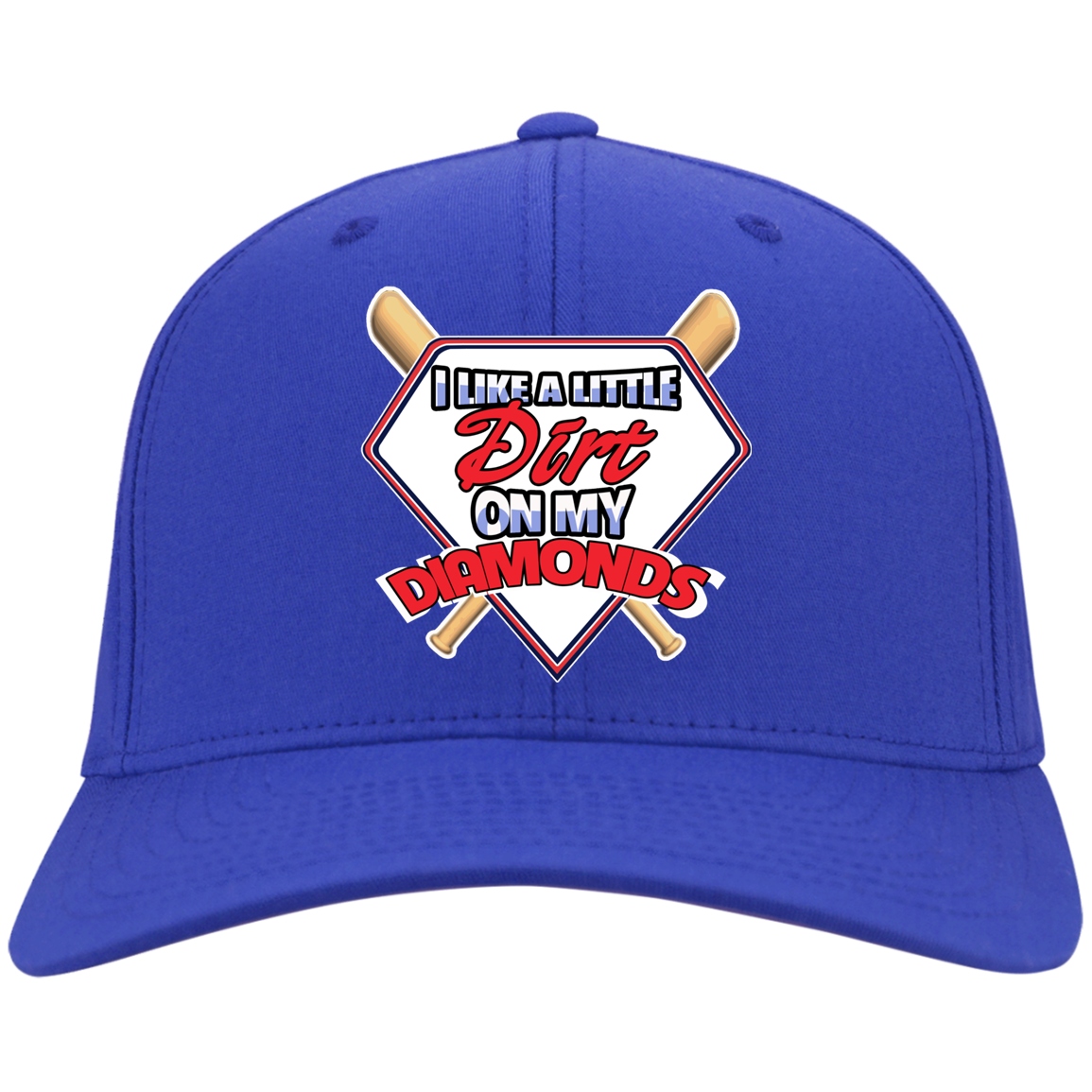 A Little Dirt On My Diamonds CAPS Baseball Vision MEN'S Black One Size Fits .