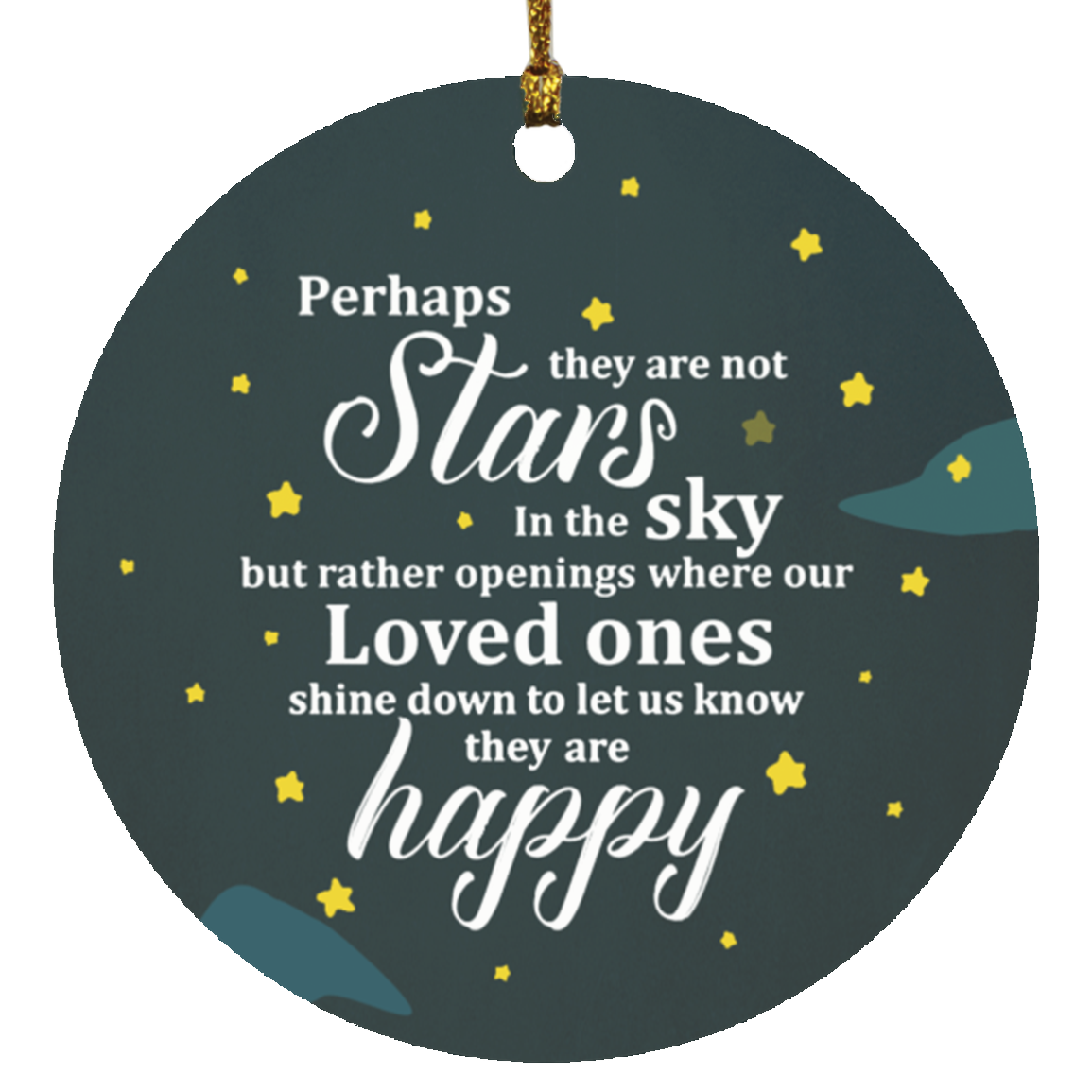 Cite Gifts Perhaps They Are Not Stars In The Sky Decorative Christmas Ornament – Holiday Flat Porcelain durable MDF + a high-gloss plastic finish Ornament Gifts Awesome On Birthday, Christmas, Wedding SUBORNC Circle Ornament