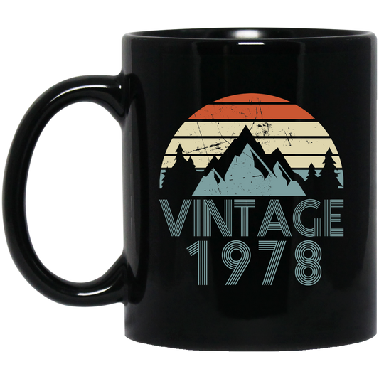 1978 T-Shirt Vintage 40th Birthday day Gift Black, Navy T Shirt Men