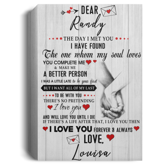 Personalized The Day I Met You I Have Found The One Whom My Soul Loves Personalized Canvas Prints Canvas Perfect Happy Birthday Gift Decor Bedroom, Living Room Print 24x36 CANPO15 Deluxe Portrait Canvas 1.5in Frame