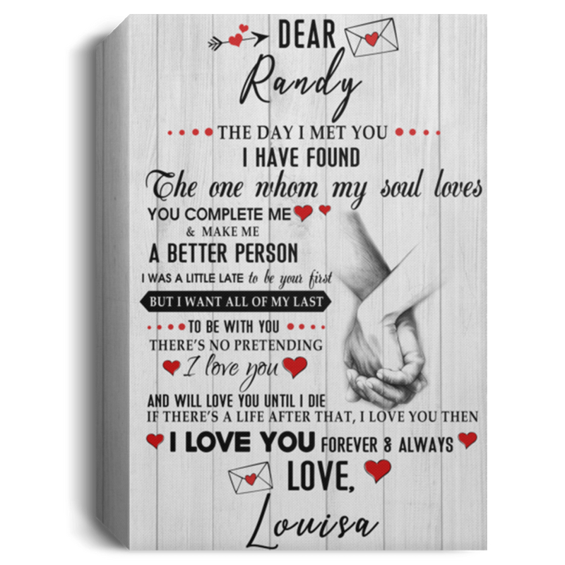 Personalized The Day I Met You I Have Found The One Whom My Soul Loves Personalized Canvas Prints Canvas Perfect Happy Birthday Gift Decor Bedroom, Living Room Print 24x36 CANPO15 Deluxe Portrait Canvas 1.5in Frame