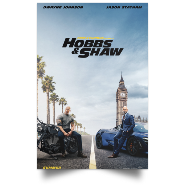 Hobbs & Shaw Poster Movie Fast&Furious Presents Decor Room High Quality Prints .