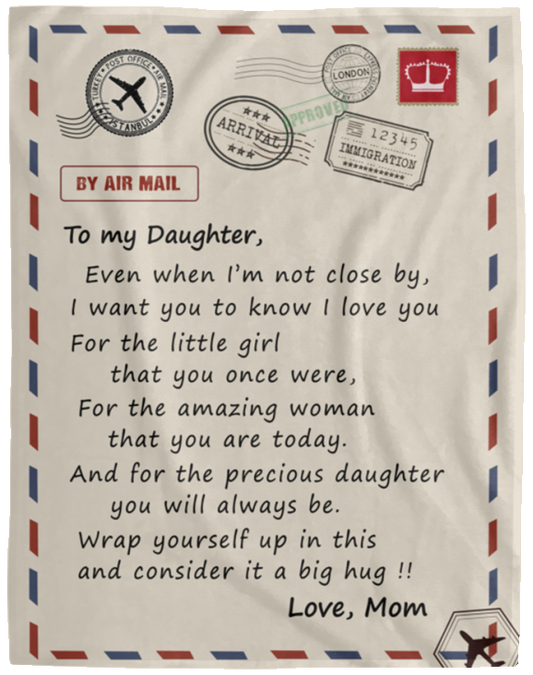Customized [Name] Letter To amazing Daughter- Fleece Blanket Blanket Gifts With Size 60x80 Gift Funny For My Family VPL Cozy Plush Fleece Blanket - 60x80