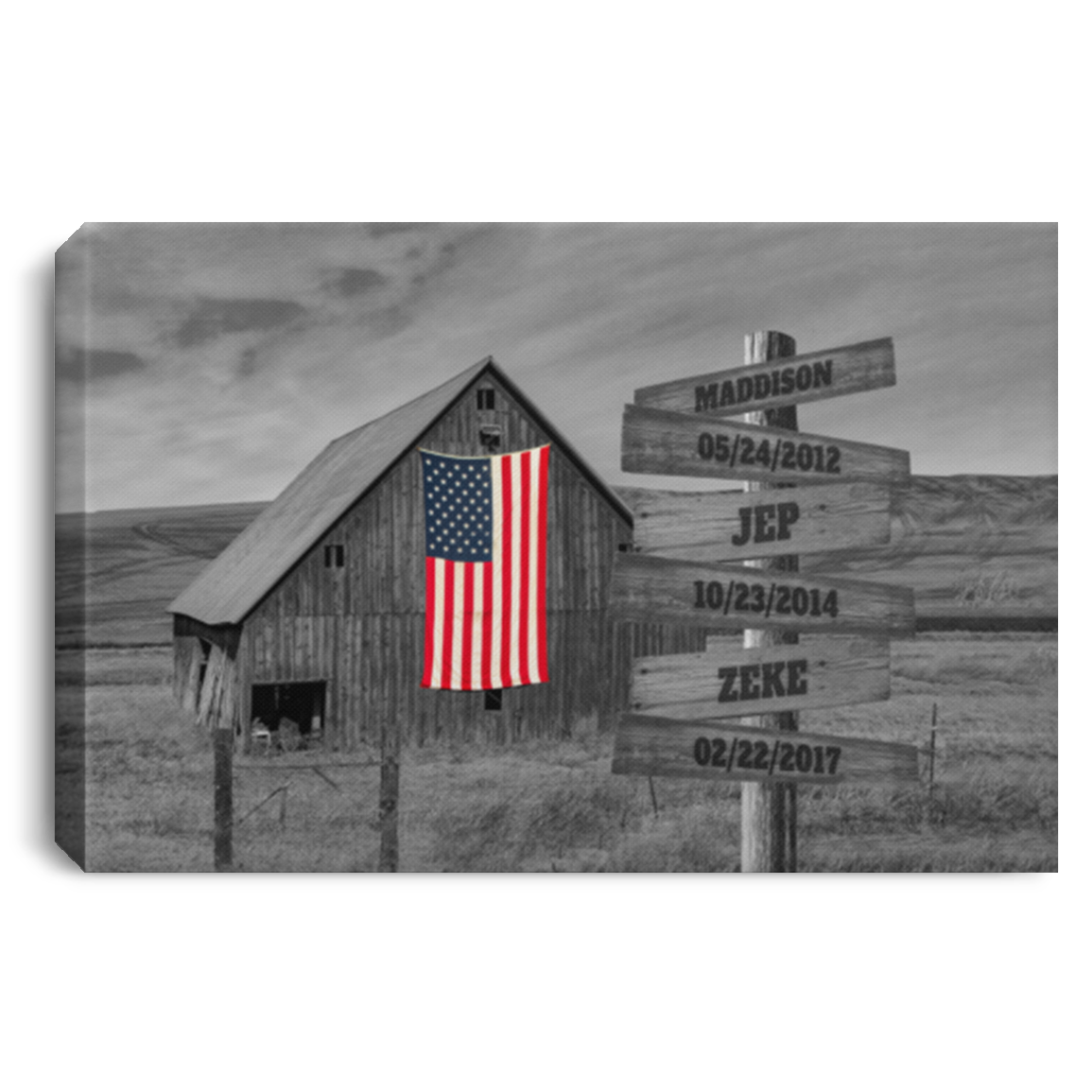 USA 6 CANLA75 Landscape Canvas .75in Frame