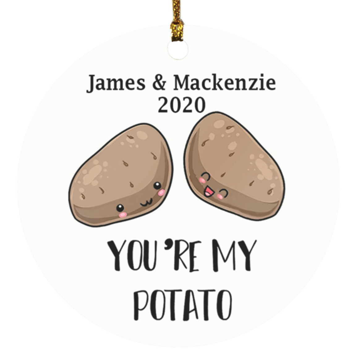 James & Mackenzie 2020 SUBORNC Circle Ornament