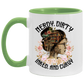 Coffee Mug Nerdy Dirty Inked and Curvy Accent Mug On Birthday Gift Hot Cold Coffee Mug Holder Capacity and Perfect Size 2 Side, 11 oz White - Red AM11OZ 11 oz. Accent Mug