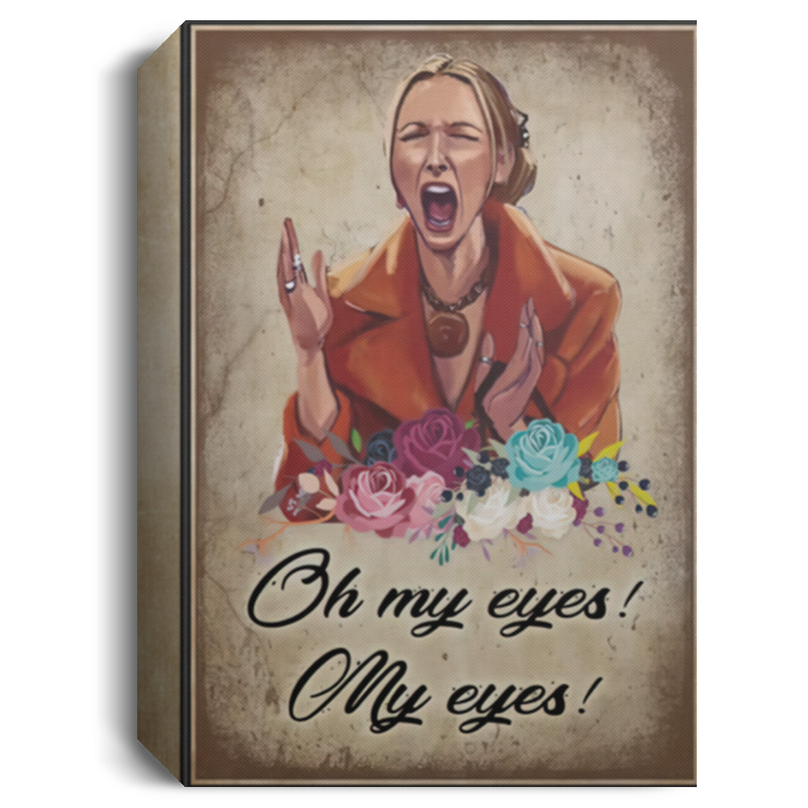 Quote Art Oh My Eyes My Eyes Phoebe Friends Gallery Wrapped Framed Canvas Prints – Home Decor Wall Art Size 12x18, Thickness 0.75 inch Gifts for Men, Women - Gifts on Birthday, Xmas CANPO15 Deluxe Portrait Canvas 1.5in Frame