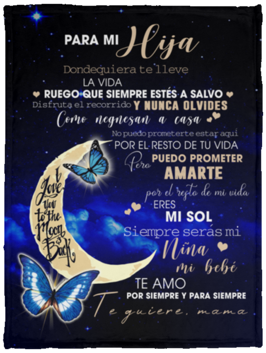 30x40_Blanket_ArtTemplate Gifts Butterfly Blanket para mi hija Donde quiera te lleve la vida que Siempre Estes a Salvo y nunca olvides Como regresar a casa te fuiere Mama Gift Family Awesome On Birthday Gift Decor Home