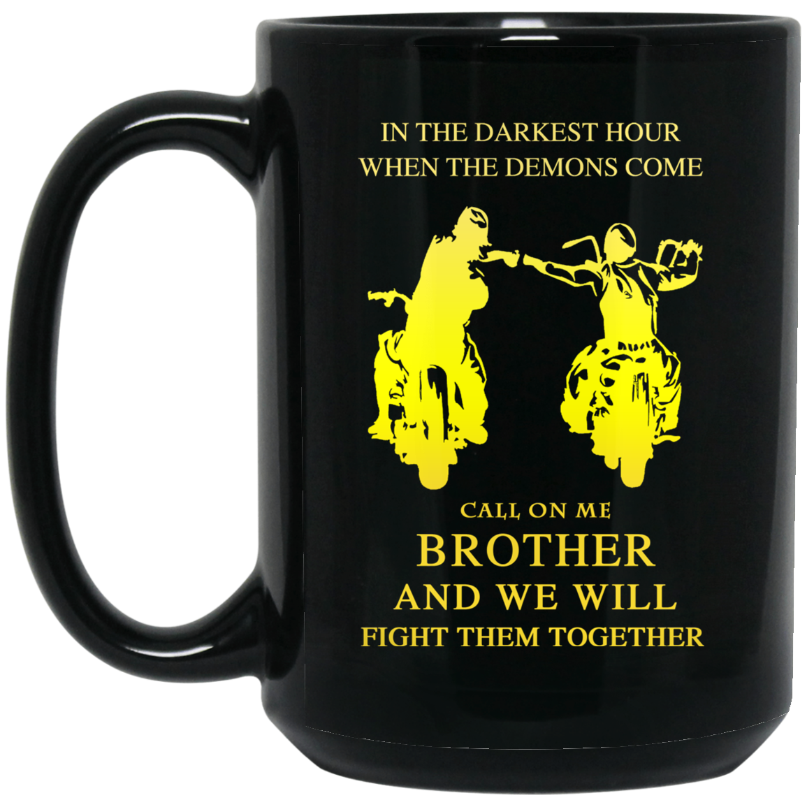 Awesome Brother  Biker Shirt Fan Motorcycle T-shirt Sumer Tee Black Navy Clothes BM15OZ 15 oz. Black Mug