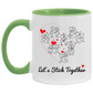 Quote coffee Mug Let’s Stick Together Lovers Couple Accent Mug 2 Side, size 11 oz White - Red Accent Mug On Birthday Gift Hot cold coffee mug holder Capacity and Perfect AM11OZ 11 oz. Accent Mug