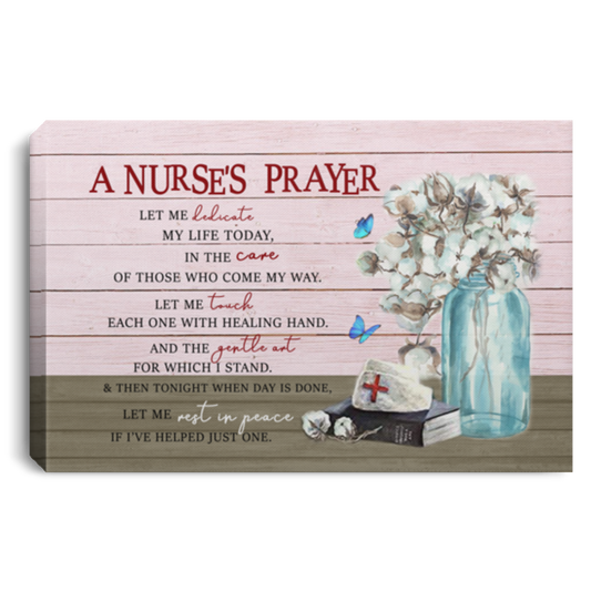 Nurse - Canvas - Nurse's Prayer 2 Framed - Decorating Agencies, Offices, Shops Bedroom, Living Room Home Decor Wall Art Awesome Perfect Happy Birthday, Wed CANLA75 Landscape Canvas .75in Frame
