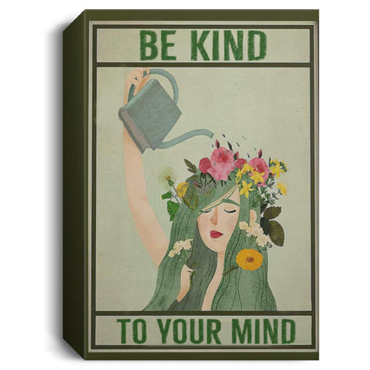 Quote_Be_Kind_to_Your_Mind_Poster,_Mental_Health_Awareness CANPO15 Deluxe Portrait Canvas 1.5in Frame
